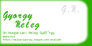 gyorgy meleg business card